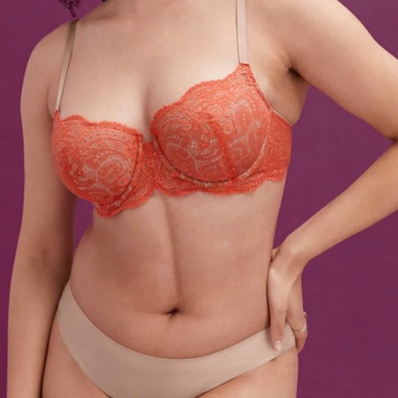 NWT thirdlove Lace Balconette Bra in Paprika 38F - Picture 3 of 6